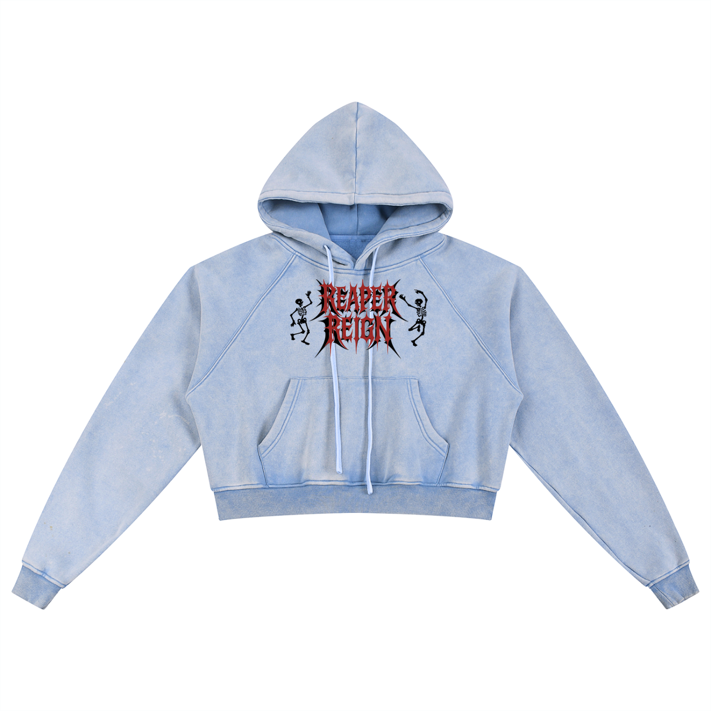 Snow Washed Cropped Hoodie