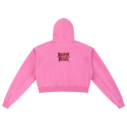 Snow Washed Cropped Hoodie